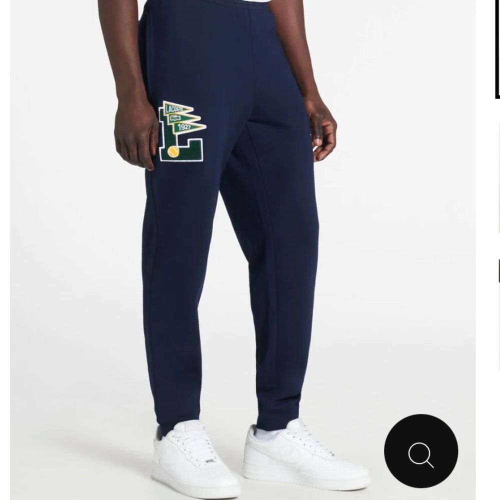 NWT Lacoste varsity Pennants L Badge Fleece Tracksuit Pants size large